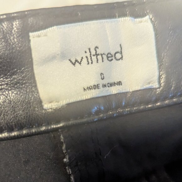 Aritzia Wilfred Melina Faux Leather Pants High Rise Straight Leg Minimal Vegan - Picture 5 of 10